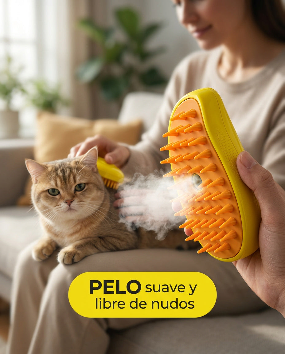Cepillo Masajeador con Vapor para Mascotas – Elimina Pelos JL02